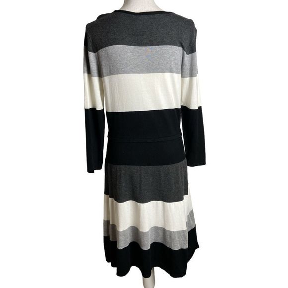 Tommy Hilfiger Black, Gray, and White Striped Dress - Picture 3 of 6